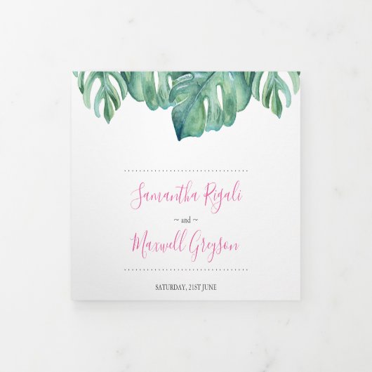 Einladung von Tropical Hawaii Hochzeit (Cover)