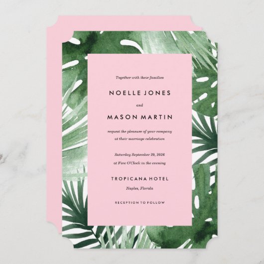 Einladung von Tropics Wedding (Vorne/Hinten)
