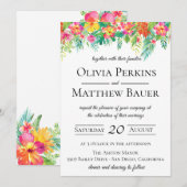 Einladung von tropischen Blumen (Vorne/Hinten)