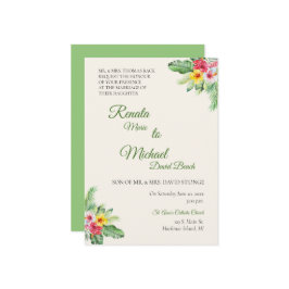 Einladung von tropischen Blumen