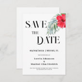 Einladung von tropischen Pflanzen Save the Date (Vorne/Hinten)