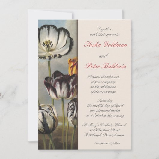 Einladung von Tulips Floral Wedding (Vorderseite)