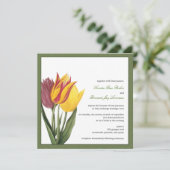Einladung von Tulips Green Border (Stehend Vorderseite)