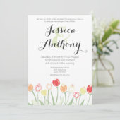 Einladung von Tulips Hochzeit| Helle Farben (Stehend Vorderseite)