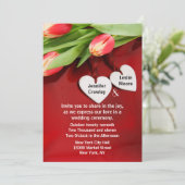 Einladung von Tulips und Herz (Stehend Vorderseite)