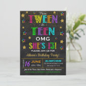 Einladung von Tween to Teen Birthday (Stehend Vorderseite)
