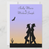 Einladung von Twilight Western Hochzeit (Rückseite)