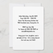 Einladung von Twin Baby Shower Bears (Rückseite)