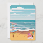 Einladung von Twin Beach Baby Dusche (Rückseite)