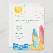 Einladung von Twin Beach Baby Dusche (Vorderseite)