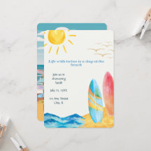 Einladung von Twin Beach Baby Dusche