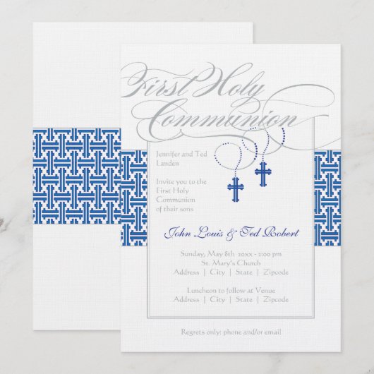 Einladung von Twin Boys (Vorne/Hinten)