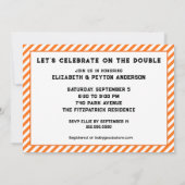 Einladung von Twin Boys Baby Shower (Rückseite)