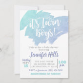Einladung von Twin Boys Baby Shower (Vorderseite)