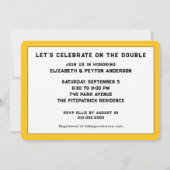 Einladung von Twin Boys Baby Shower (Rückseite)