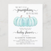 Einladung von Twin Boys Pumpkin Virtual Baby Showe (Vorderseite)
