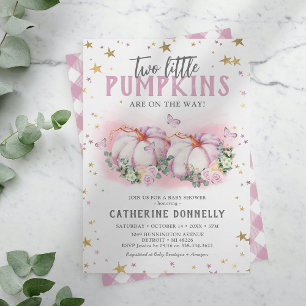 Einladung von Twin Pumpkins Girl Baby Shower