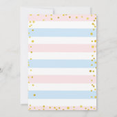 Einladung von Twinkle Girl oder Boy Gender (Rückseite)