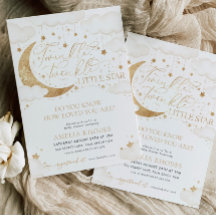 Einladung von Twinkle Little Star Neutral Baby Sho