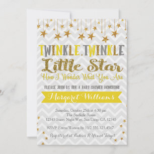 Einladung von Twinkle Twinkle Star Baby Dusche