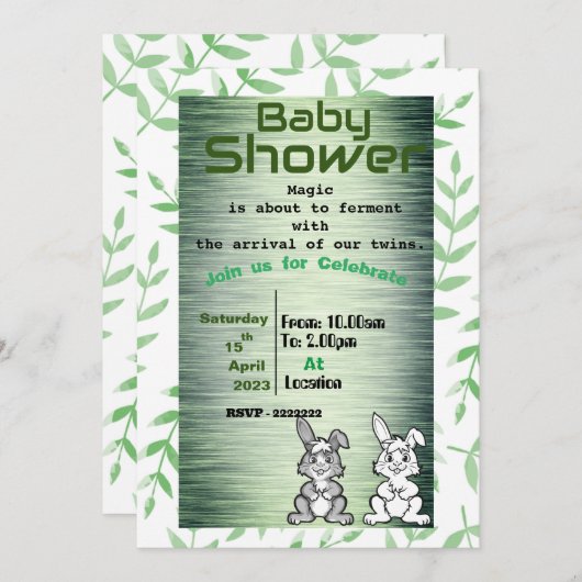 Einladung von Twins (Vorne/Hinten)