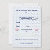 Einladung von Twins Baby Shower (Rückseite)