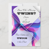 Einladung von Twins Baby Shower (Vorderseite)