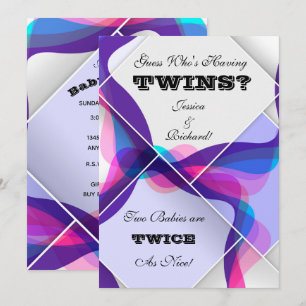 Einladung von Twins Baby Shower