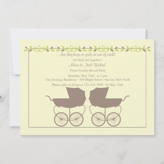 Einladung von Twins Gender (Vorderseite)