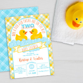 Einladung von Twins Rubber Duck Baby Shower - Gend