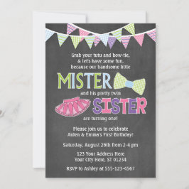 Einladung von Twins zum Geburtstag | Tutus und Kra