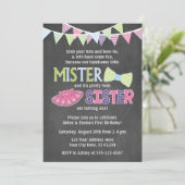 Einladung von Twins zum Geburtstag | Tutus und Kra (Stehend Vorderseite)