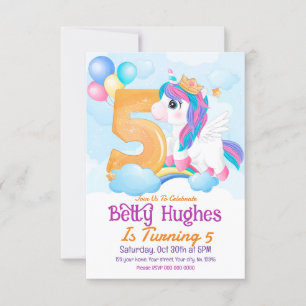 Einladung von Unicorn 5. Geburtstag