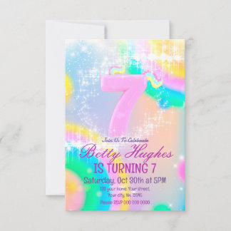 Einladung von Unicorn 7. Geburtstag