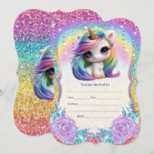 Einladung von Unicorn ausfüllen (Vorne/Hinten)