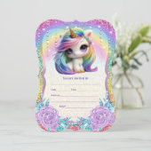Einladung von Unicorn ausfüllen (Stehend Vorderseite)