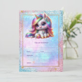 Einladung von Unicorn ausfüllen (Stehend Vorderseite)