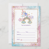 Einladung von Unicorn ausfüllen (Vorderseite)