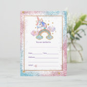 Einladung von Unicorn ausfüllen (Stehend Vorderseite)