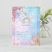 Einladung von Unicorn ausfüllen (Stehend Vorderseite)