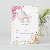 Einladung von Unicorn ausfüllen (Stehend Vorderseite)