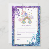 Einladung von Unicorn ausfüllen (Vorderseite)