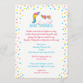 Einladung von Unicorn Baby Sprinkle