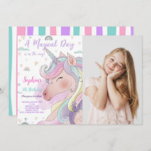 Einladung von Unicorn Foto