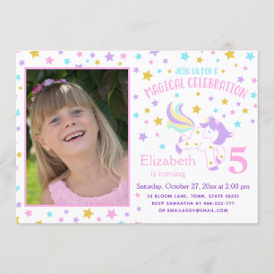 Einladung von Unicorn Foto zum Geburtstag