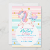Einladung von Unicorn Kindergeburtstag (Vorderseite)