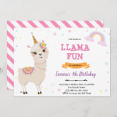 Einladung von Unicorn Lama (Vorne/Hinten)