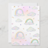 Einladung von Unicorn Pastel Rainbow zum Geburtsta (Rückseite)