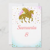 Einladung von Unicorn Pegasus Gold (Rückseite)