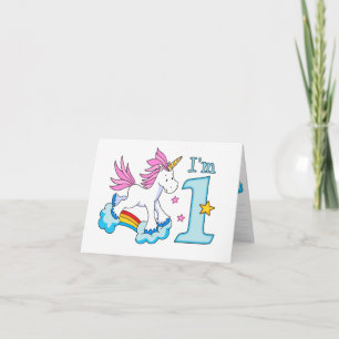 Einladung von Unicorn Rainbow 1. Geburtstag